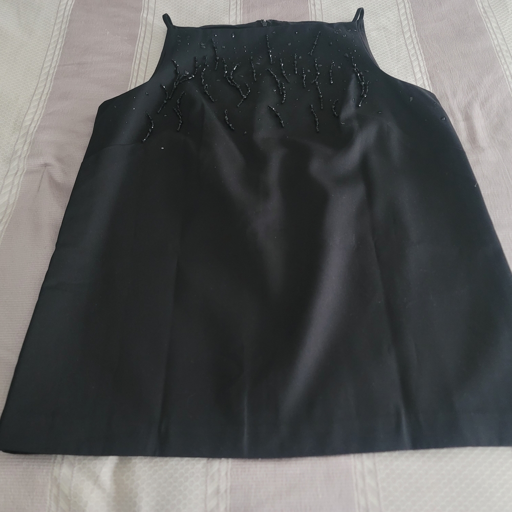 H&M Black Embellished Mini Dress, Size XL